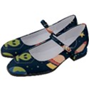 Seamless Pattern With Funny Alien Cat Galaxy Women s Mary Jane Shoes View2