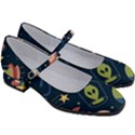 Seamless Pattern With Funny Alien Cat Galaxy Women s Mary Jane Shoes View3