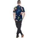 Seamless Pattern With Funny Alien Cat Galaxy Men s Polo Tee View2