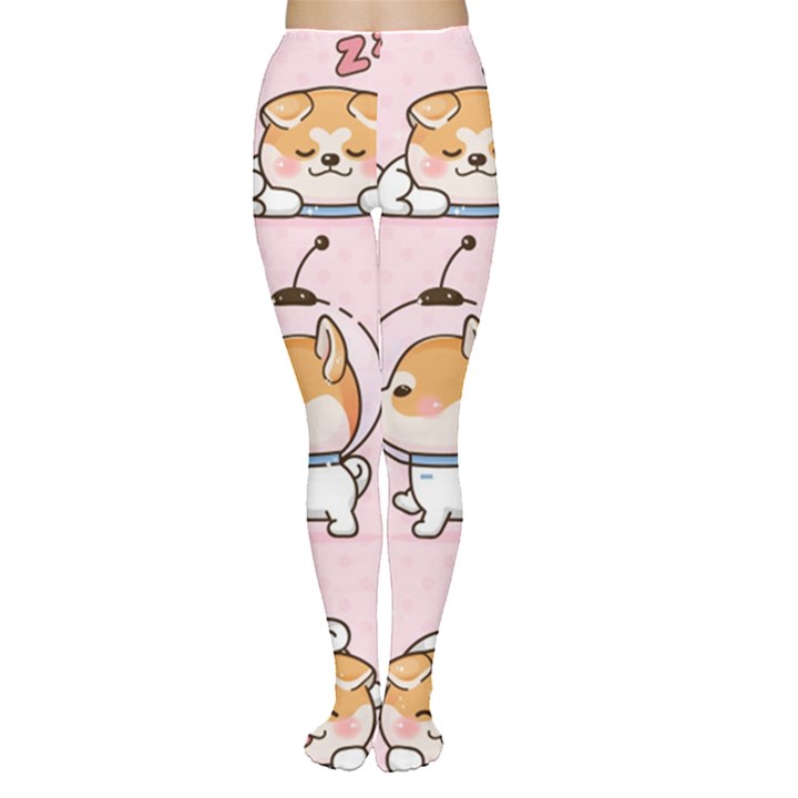 Set Kawaii Smile Japanese Dog Cartoon Tights