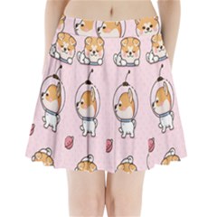 Set Kawaii Smile Japanese Dog Cartoon Pleated Mini Skirt by Wegoenart