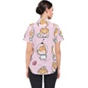 Set Kawaii Smile Japanese Dog Cartoon Women s Short Sleeve Shirt View2