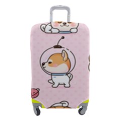 Set Kawaii Smile Japanese Dog Cartoon Luggage Cover (small) by Wegoenart