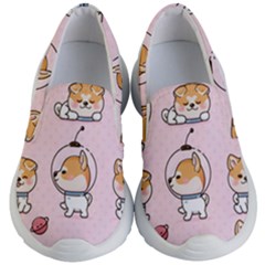 Set Kawaii Smile Japanese Dog Cartoon Kids Lightweight Slip Ons by Wegoenart