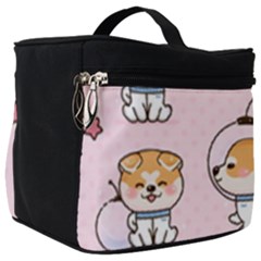 Set Kawaii Smile Japanese Dog Cartoon Make Up Travel Bag (big) by Wegoenart