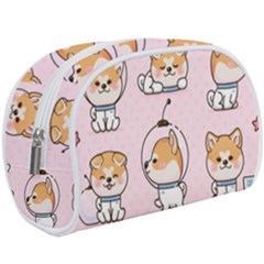 Set Kawaii Smile Japanese Dog Cartoon Make Up Case (large) by Wegoenart