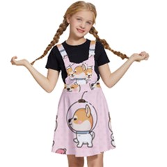 Set Kawaii Smile Japanese Dog Cartoon Kids  Apron Dress by Wegoenart