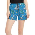 Rocket Ship Space Seamless Pattern Women s Runner Shorts View1