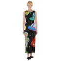 Seamless Pattern With Space Object Ufo Rocket Alien Hand Drawn Element Space Fitted Maxi Dress View2