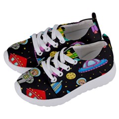 Seamless Pattern With Space Object Ufo Rocket Alien Hand Drawn Element Space Kids  Lightweight Sports Shoes by Wegoenart