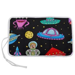 Seamless Pattern With Space Object Ufo Rocket Alien Hand Drawn Element Space Pen Storage Case (s) by Wegoenart