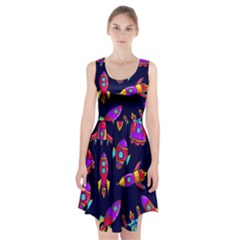 Space Pattern Racerback Midi Dress by Wegoenart