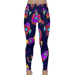 Space Pattern Lightweight Velour Classic Yoga Leggings by Wegoenart