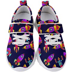 Space Pattern Kids  Velcro Strap Shoes