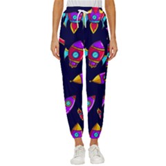 Space Pattern Cropped Drawstring Pants by Wegoenart