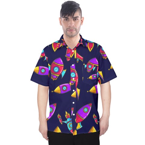 Space Pattern Men s Hawaii Shirt by Wegoenart