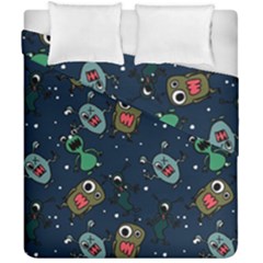 Monster Alien Pattern Seamless Background Duvet Cover Double Side (california King Size) by Wegoenart