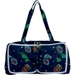 Monster Alien Pattern Seamless Background Multi Function Bag by Wegoenart