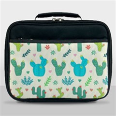 Cactus Succulent Floral Seamless Pattern Lunch Bag by Wegoenart