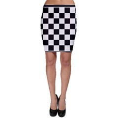 Chess Board Background Design Bodycon Skirt by Wegoenart