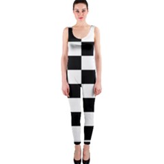 Chess Board Background Design One Piece Catsuit by Wegoenart