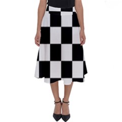 Chess Board Background Design Perfect Length Midi Skirt by Wegoenart