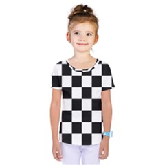 Chess Board Background Design Kids  One Piece Tee