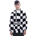 Chess board background design Men s Front Pocket Pullover Windbreaker View1