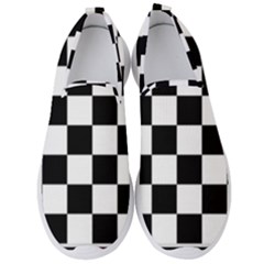 Chess Board Background Design Men s Slip On Sneakers by Wegoenart