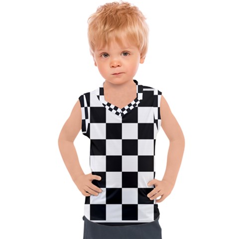 Chess Board Background Design Kids  Sport Tank Top by Wegoenart