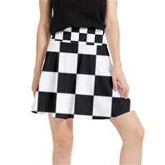 Chess Board Background Design Waistband Skirt by Wegoenart