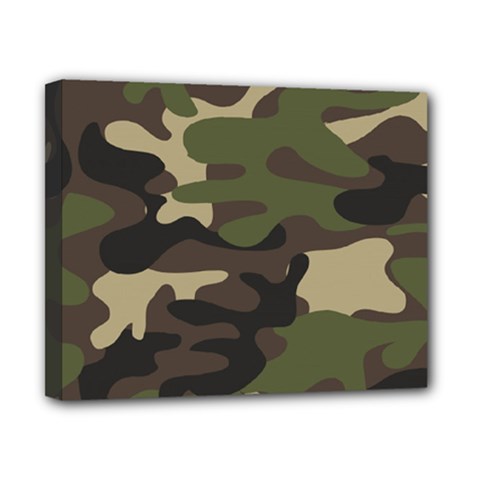 Texture-military-camouflage-repeats-seamless-army-green-hunting Canvas 10  X 8  (stretched) by Wegoenart