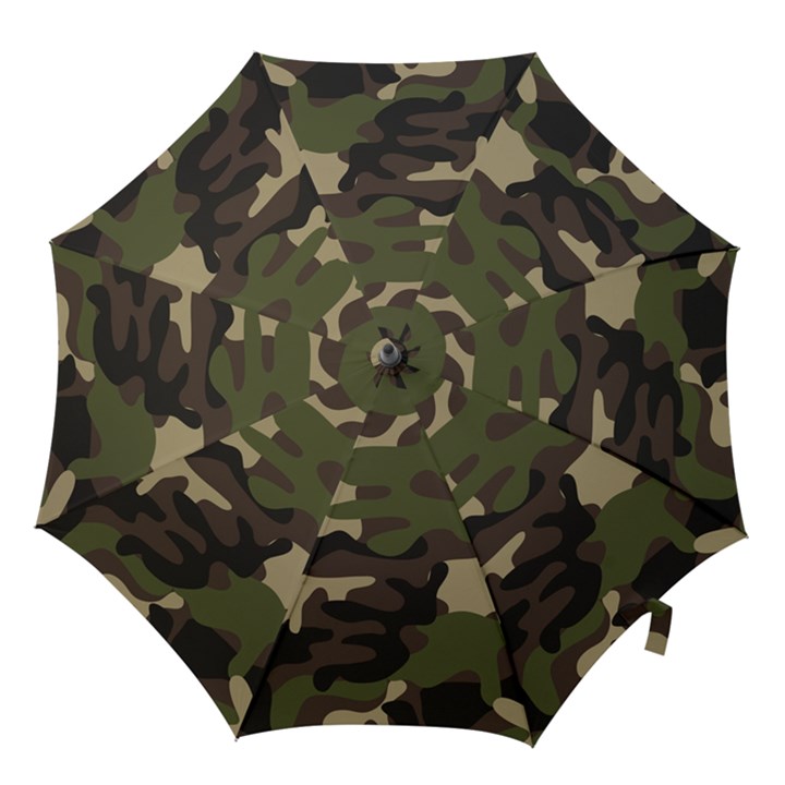 Texture-military-camouflage-repeats-seamless-army-green-hunting Hook Handle Umbrellas (Large)