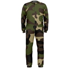 Texture-military-camouflage-repeats-seamless-army-green-hunting Onepiece Jumpsuit (men) by Wegoenart