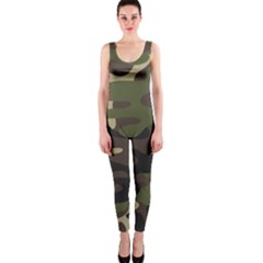 Texture-military-camouflage-repeats-seamless-army-green-hunting One Piece Catsuit by Wegoenart