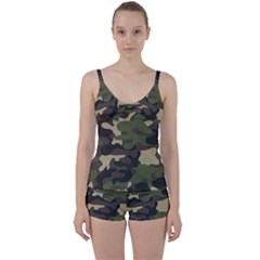 Texture-military-camouflage-repeats-seamless-army-green-hunting Tie Front Two Piece Tankini