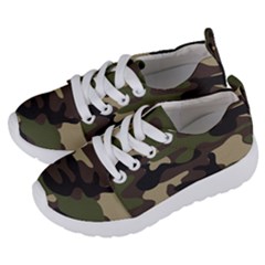 Texture-military-camouflage-repeats-seamless-army-green-hunting Kids  Lightweight Sports Shoes by Wegoenart