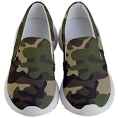 Texture-military-camouflage-repeats-seamless-army-green-hunting Kids Lightweight Slip Ons by Wegoenart