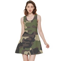 Texture-military-camouflage-repeats-seamless-army-green-hunting Inside Out Reversible Sleeveless Dress by Wegoenart