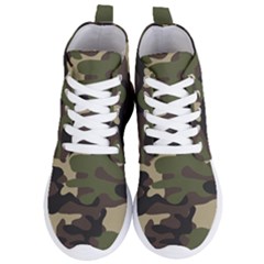 Texture-military-camouflage-repeats-seamless-army-green-hunting Women s Lightweight High Top Sneakers by Wegoenart