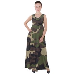 Texture-military-camouflage-repeats-seamless-army-green-hunting Empire Waist Velour Maxi Dress by Wegoenart