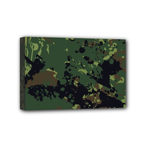 Military-background-grunge-style Mini Canvas 6  X 4  (stretched) by Wegoenart