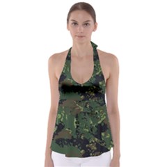 Military-background-grunge-style Babydoll Tankini Top by Wegoenart