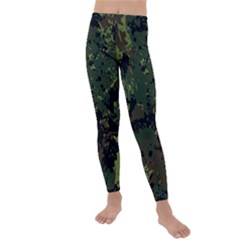 Military-background-grunge-style Kids  Lightweight Velour Leggings by Wegoenart