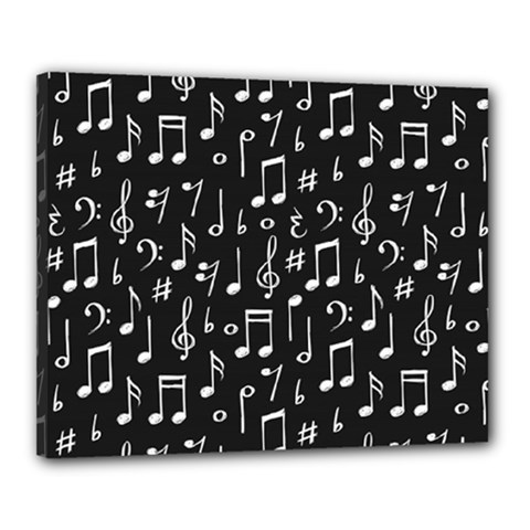 Chalk-music-notes-signs-seamless-pattern Canvas 20  X 16  (stretched) by Wegoenart