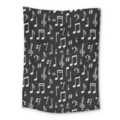 Chalk-music-notes-signs-seamless-pattern Medium Tapestry by Wegoenart