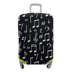 Chalk-music-notes-signs-seamless-pattern Luggage Cover (small) by Wegoenart