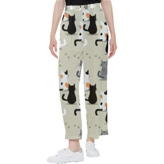 Cute-cat-seamless-pattern Women s Pants  by Wegoenart