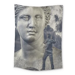 Men Taking Photos Of Greek Goddess Medium Tapestry by dflcprintsclothing