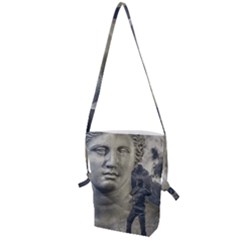 Men Taking Photos Of Greek Goddess Folding Shoulder Bag by dflcprintsclothing